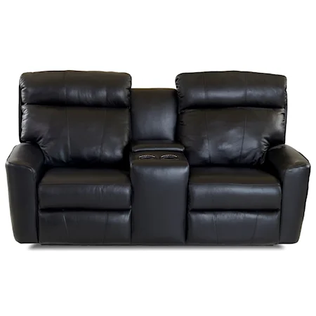 Casual Power Reclining Console Loveseat with USB Charging Ports and Bluetooth Capability